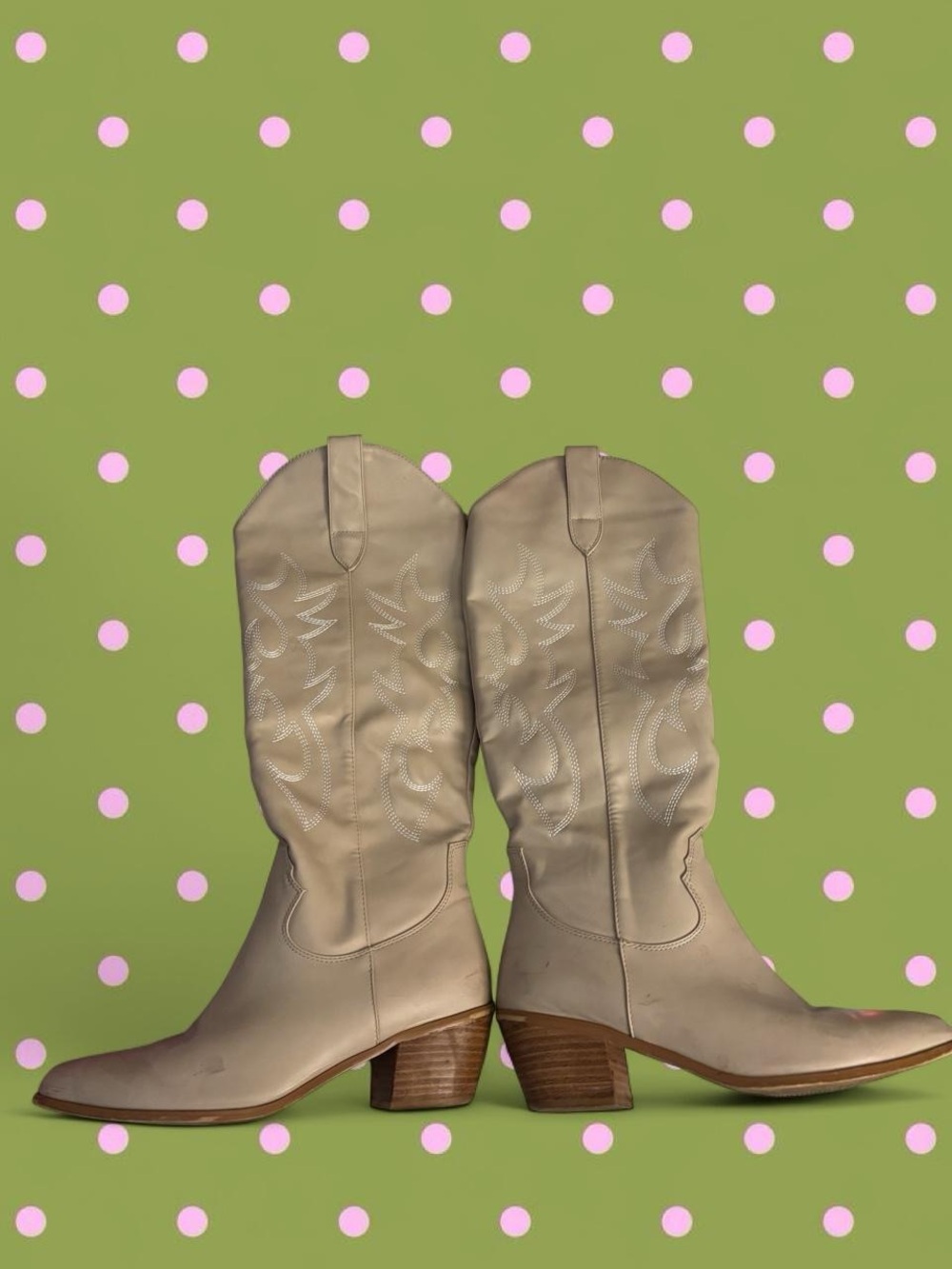 Billini Cream Western Heeled Boots